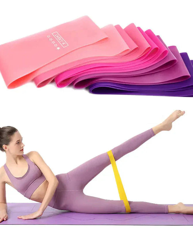 Elastic Resistance Bands Set for Yoga, Pilates, and Strength Training - 5-Pack