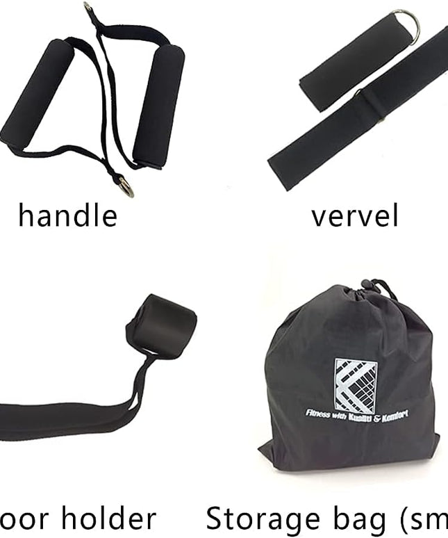 Resistance Bands Sets (11Pcs), Workout Equipment, Exercise Bands for Home Gym with Handles, Door Anchor, Ankle Straps, Carrying Bag for Workout Set - Fitness Bands for Men and Women
