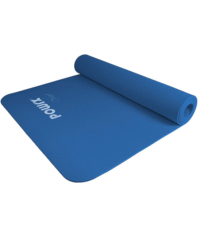 Powrx Yoga Mat Tpe with Bag Excersize Mat for Workout Non-Slip Large Yoga Mat
