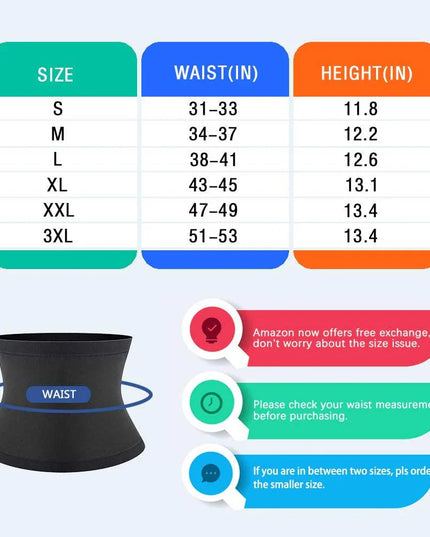 Sauna Waist Trimmer Belt for Men