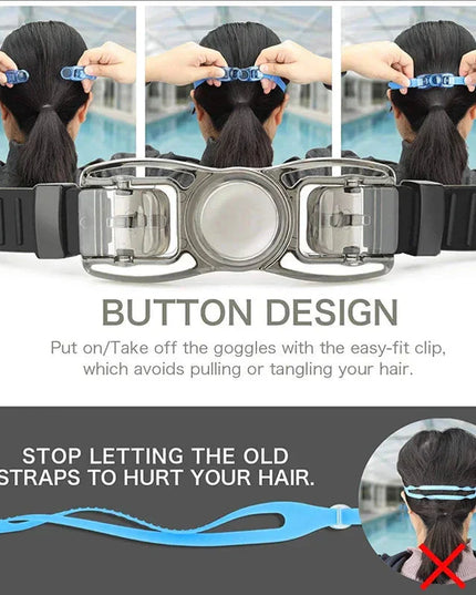 Swimming Goggles for Men & Women – Anti-Fog UV Protection, Waterproof, Adjustable Silicone Swim Goggles for Adults & Kids