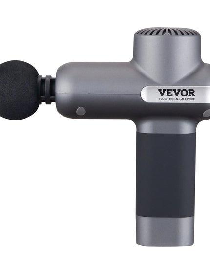 VEVOR Massage Gun Deep Tissue, Percussion Muscle Massager for Athletes - with 5 Speed Levels & 6 Massage Heads, 7.4V 2500Mah Batteries, Handheld Electric Massage Gun for Pain Relief, Muscle Relaxation